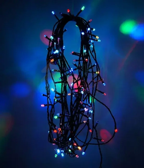 Комплект гирлянды на деревья 60 м., 3 луча по 20 м, 600 RGB ламп, черный силикон, Beauty Led (KDD600-11-1RGB)