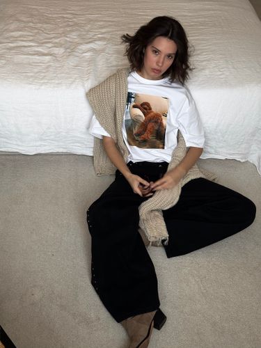 Белая футболка Christmas Dog