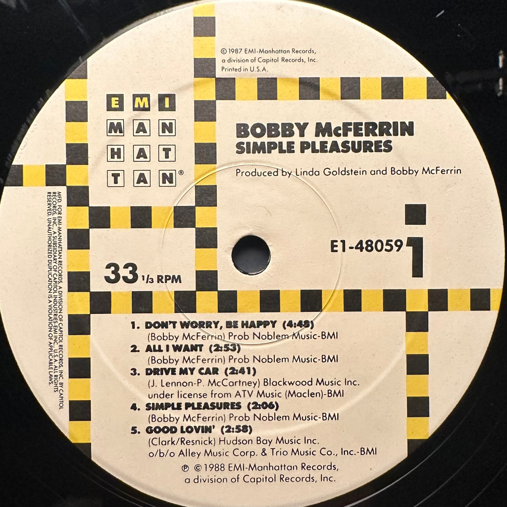 Bobby McFerrin - Simple Pleasures (США 1988г.)
