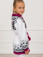 Кардиган вязаный на молнии для девочки