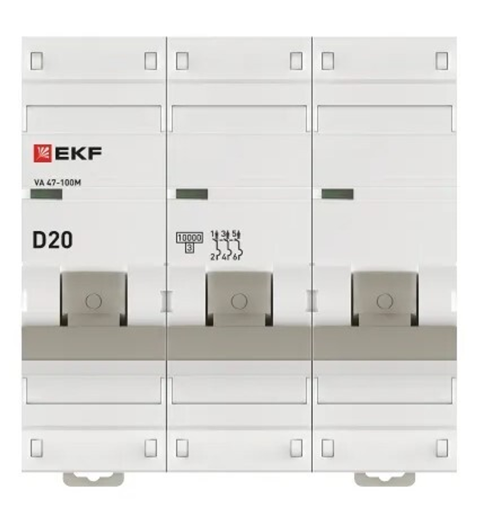 Автоматический выключатель  EKF mcb47100m-3-20D-pro