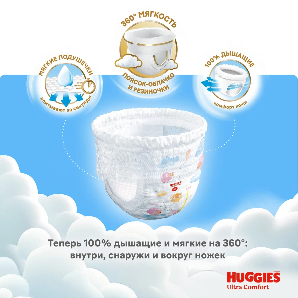Трусики-подгузники Huggies Ultra Comfort Дев 6 38шт