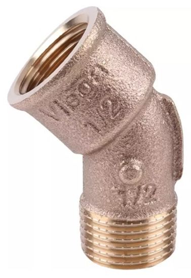 Viega угольник НР-ВР 45° (бронза) 3/4"