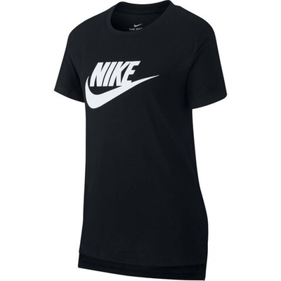 Футболка для девочки теннисная Nike G NSW Tee DPTL Basic Futura - black/white