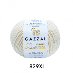 Пряжа Baby Wool XL 50 г, 100м, 40%акрил, 40%шерсть мериноса, 20%кашемир, 40%акрил (цена за 1 шт)