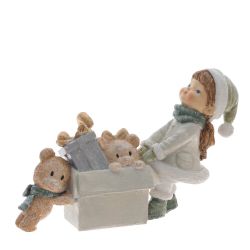 GAEM Фигурка декоративная "Девочка с игрушками", L15 W5 H9,5 см