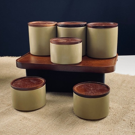 Lenardi 235-123 Набор из 6 банок 350/250мл с крышками на подставке TROPICAL в под.уп.(х6)Фарфор