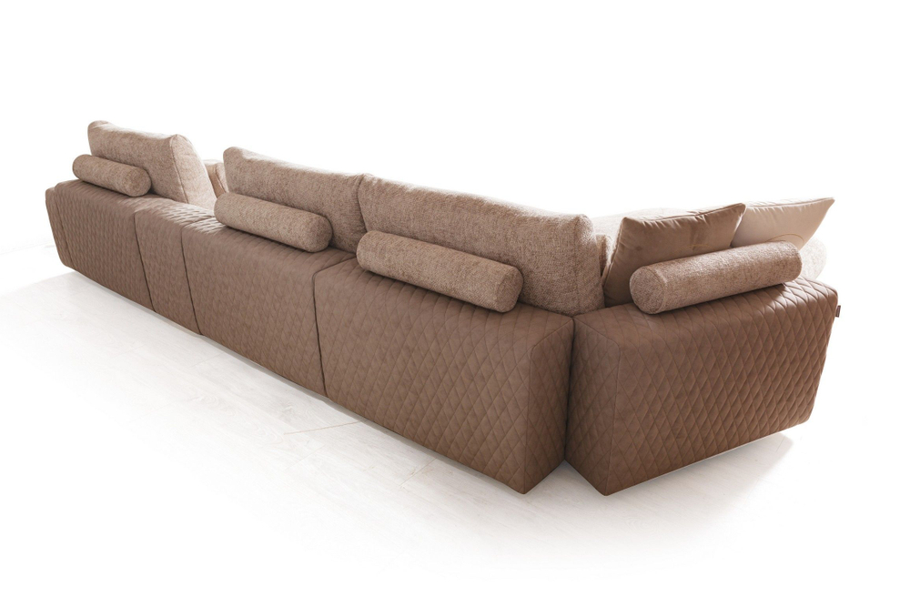 Aldo угловой модульный диван с терминальным шезлонгом, баром и столиком