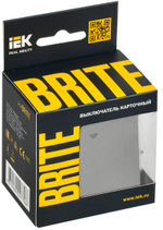 BRITE Выключатель карточный 30А ВС10-1-8-БрС сталь IEK