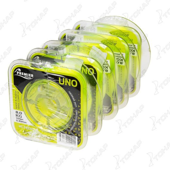 Леска UNO 0,30mm/100m F.Yellow Nylon PREMIER fishing (PR-U-Y-030-100)