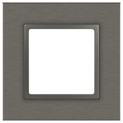Рамка для розеток и выключателей ЭРА Elegance 14-5201-16 на 1 пост, металл, титан