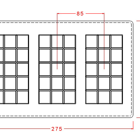 667 | Форма для шоколадных изделий (275*175 мм)