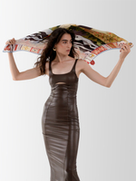 Платок «Женский лик Алтая. Осень» 100% шёлк