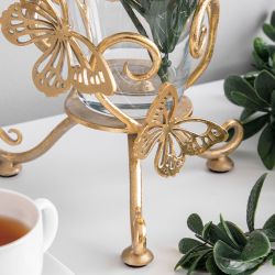 Ваза Бабочка Эир Мраморное золото