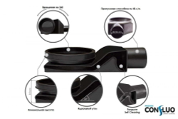 Душевой лоток Pestan Confluo Premium Black Glass Line 450