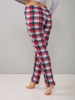 Пижама с брюками КБ-004П/серый-синекраснаяклетка