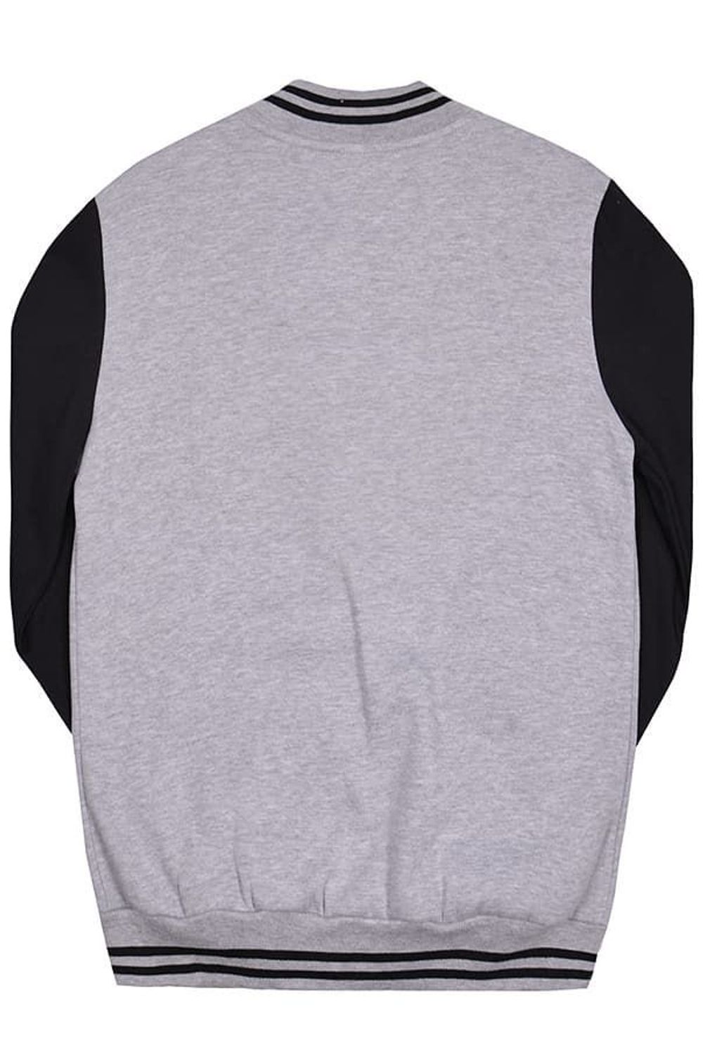 Бомбер серый с черным фото сзади