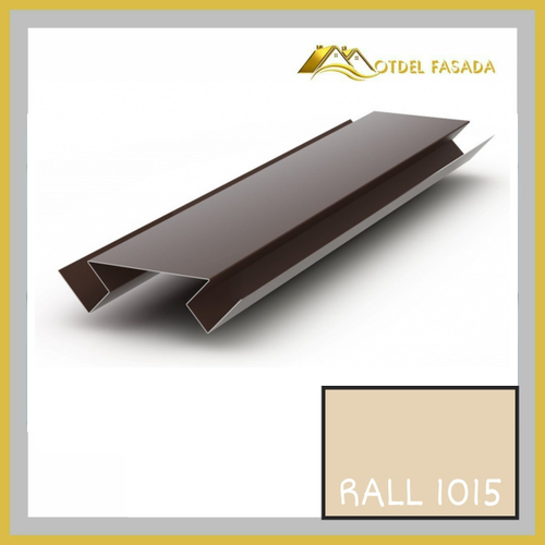 Угол внутренний (вид 1) сложный 75мм RALL 1015-светлая слоновая кость 2м