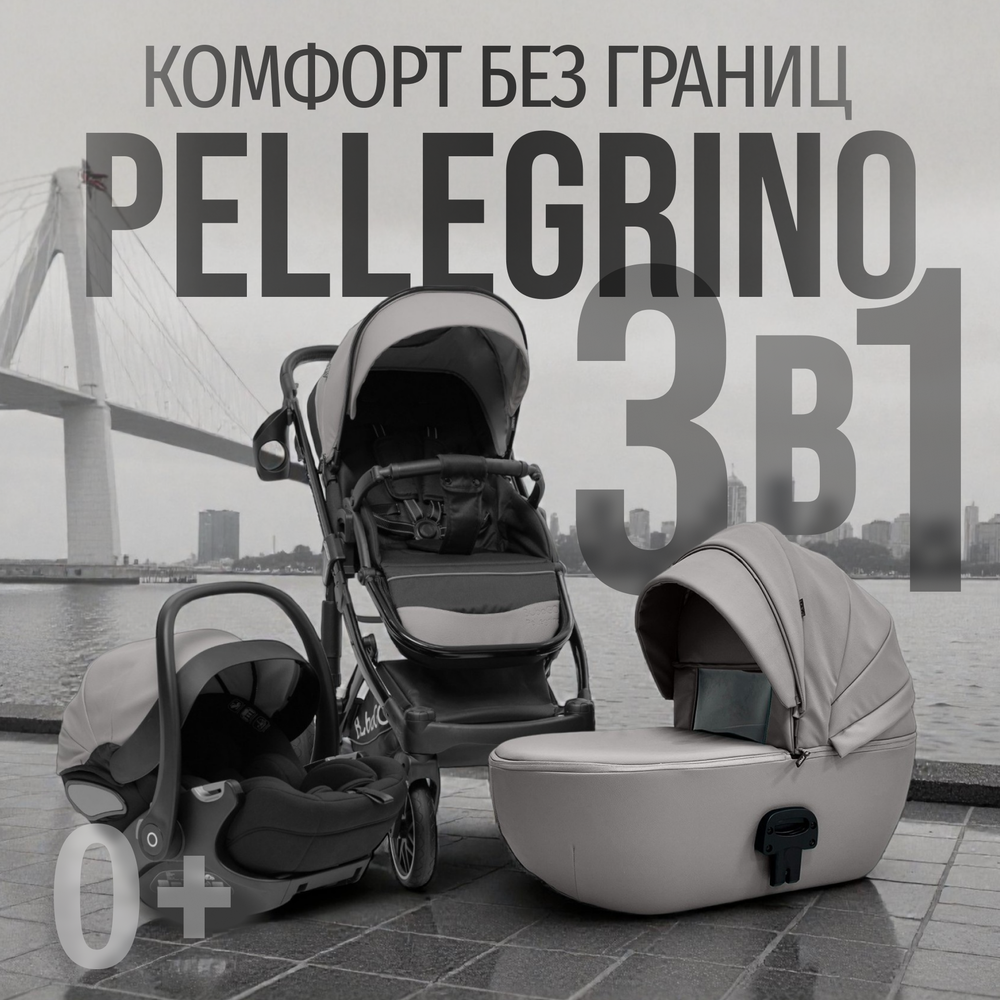 Модульная коляска BubaGO Pellegrino 3в1