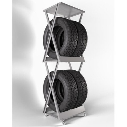 Стеллаж для колес вертикальный стандарт (ширина шин до 255мм)