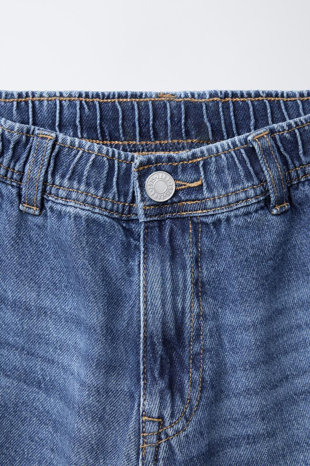 ZARA ДЖИНСЫ BALLOON-FIT, ВЫЦВЕТШИЙ СИНИЙ