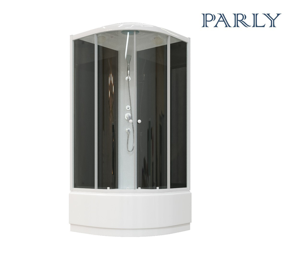 Душевая кабинка PARLY EC921 90см*90см*215см высокий поддон 42см, черные стекла EC921