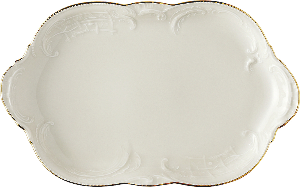Блюдо сервировочное Rosenthal Sanssouci Elf Gold, овальное, фарфор, 17,8 28,8 см, золотистое