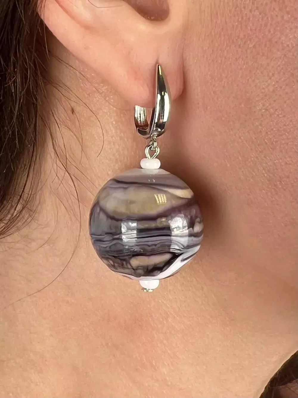 Серьги бижутерия из муранского стекла