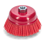 Щетка чашечная для УШМ с нейлоновым ворсом 100 мм "РОСОМАХА" (910100)