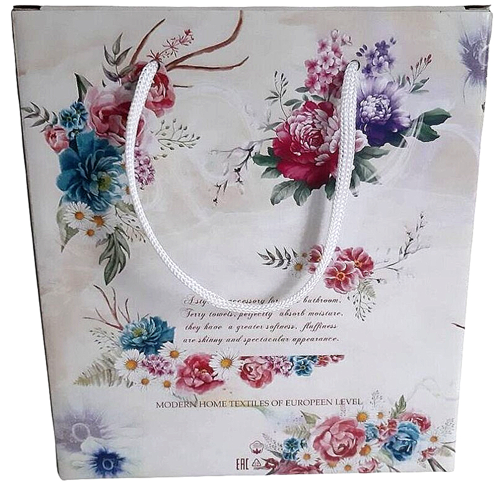 Набор из 3-х махровых полотенец в подарочной упаковке, 100% хлопок, Китай.