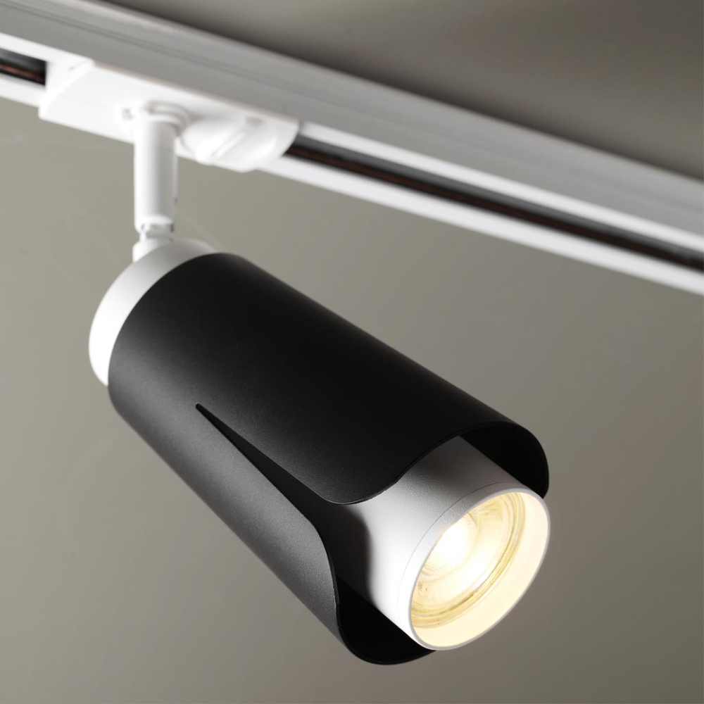 370836 PORT NT22 243 черный Светильник трековый однофазный трехжильный IP20 GU10 9W 220V TULIP