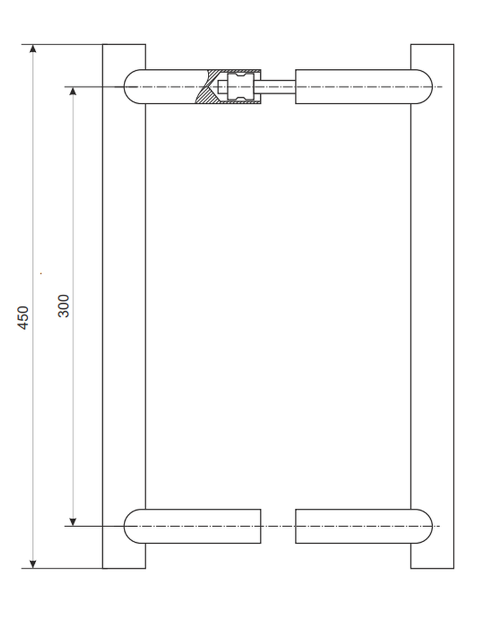 Ручки-скобы Apecs HC-0902-25/300-INOX