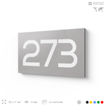 Номер на дверь 273, табличка на дверь для офиса, квартиры, кабинета, аудитории, склада, серая 120х70 мм, Айдентика Технолоджи