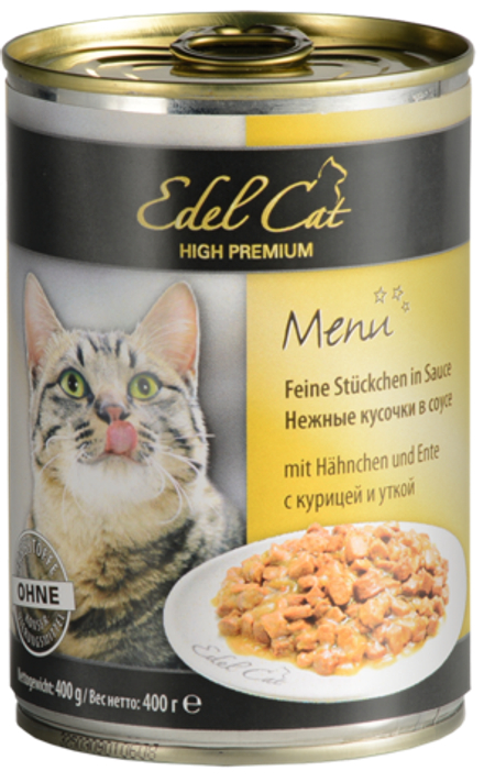 Консервы Edel Cat нежные кусочки в соусе курица утка 400 г