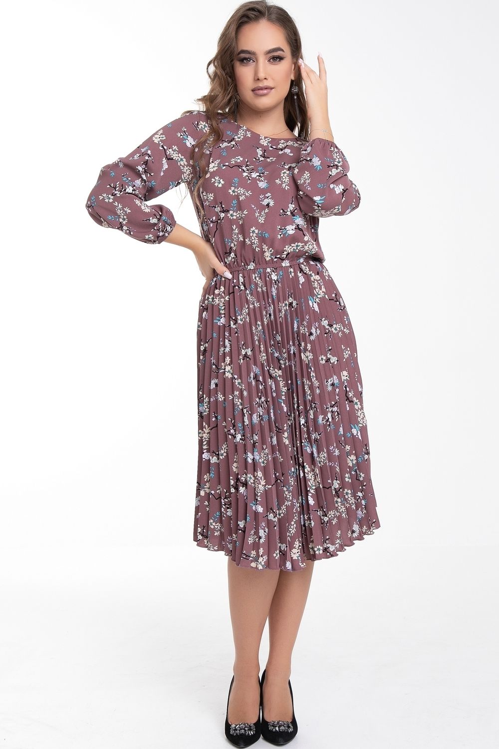 Платье Эмили хит (гофре, флер) Diolche