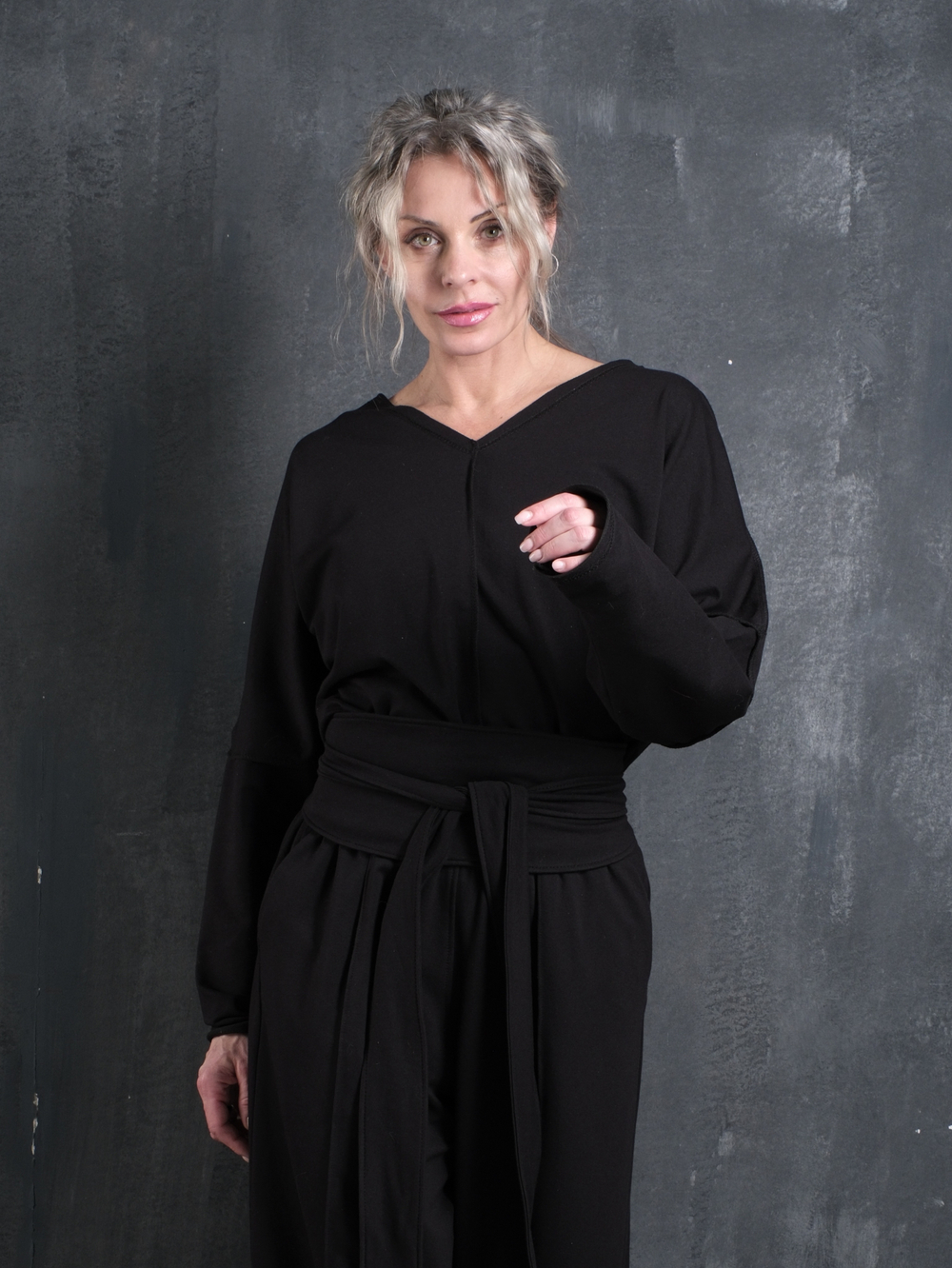 Лонгслив /двустороний/ черный