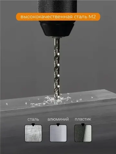 Сверло по металлу 4 мм P6M5 1 шт RAGE by VIRA