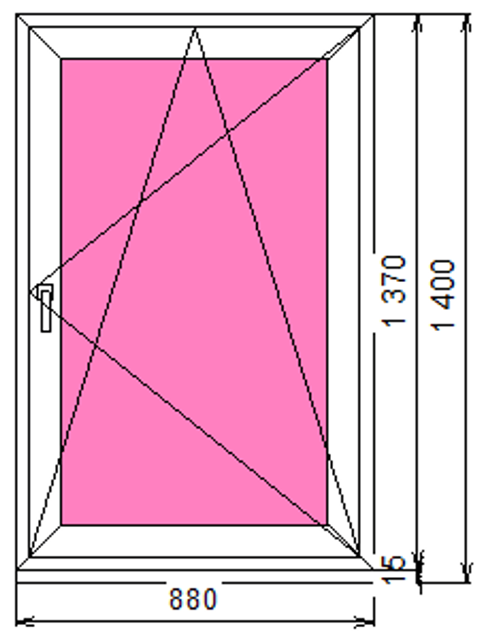 Пластиковое окно 1370 х 880 ТермА Эко