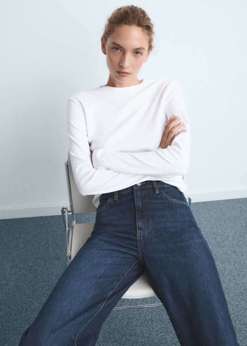 Джинсы Danila с широкими штанинами и высокой посадкой