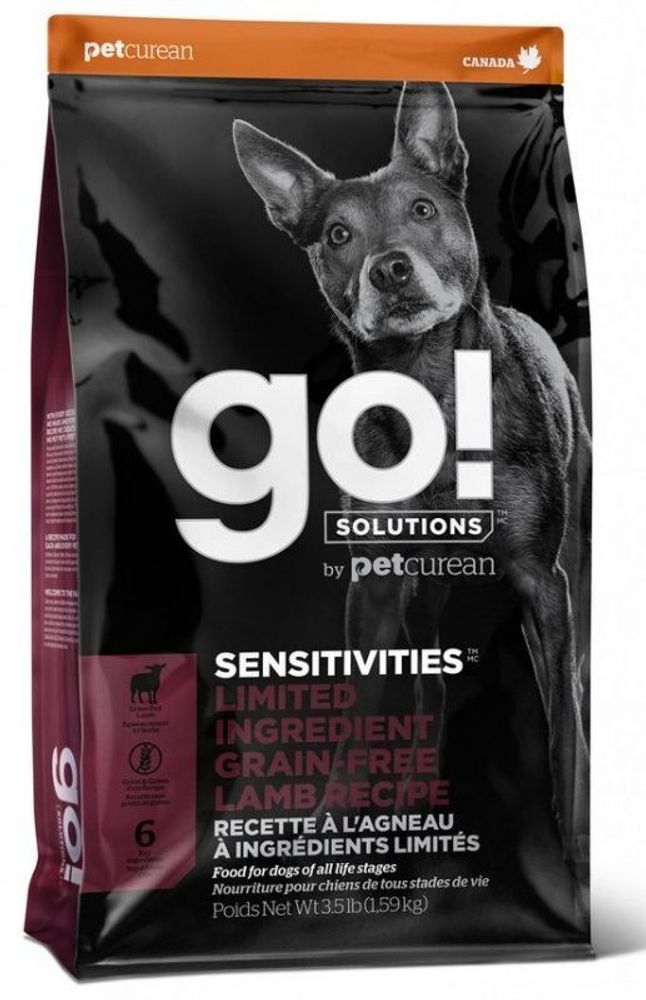 Go! Solutions Dogs Sensitivity Limited Ingredient Grain Free Lamb беззерновой корм для собак 5,44кг