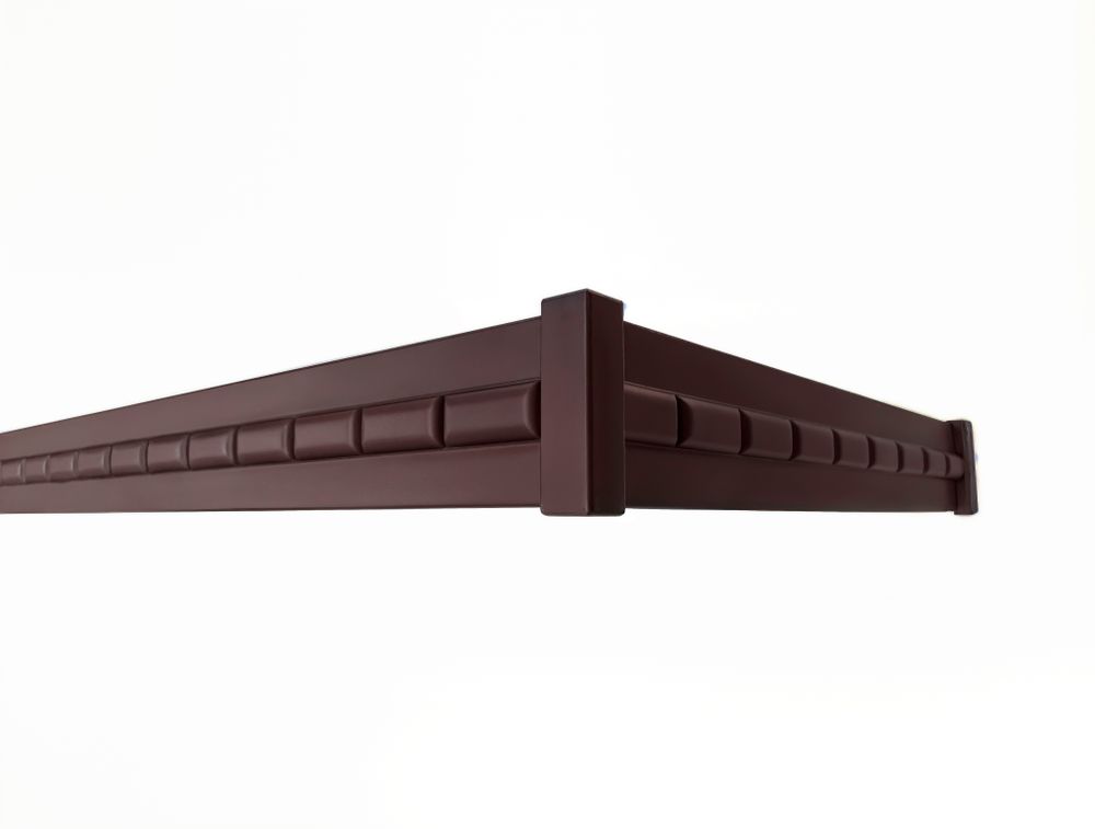 Лампа плоская светодиодная "Turnus" (махагон, серебристый отражатель, 305х66х10см)