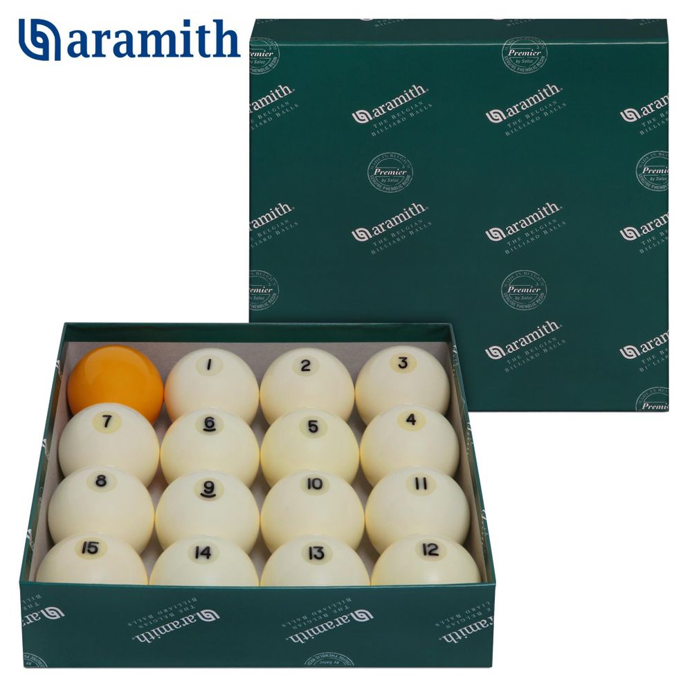 Шары Aramith Premier Pyramid ø68мм желтый биток