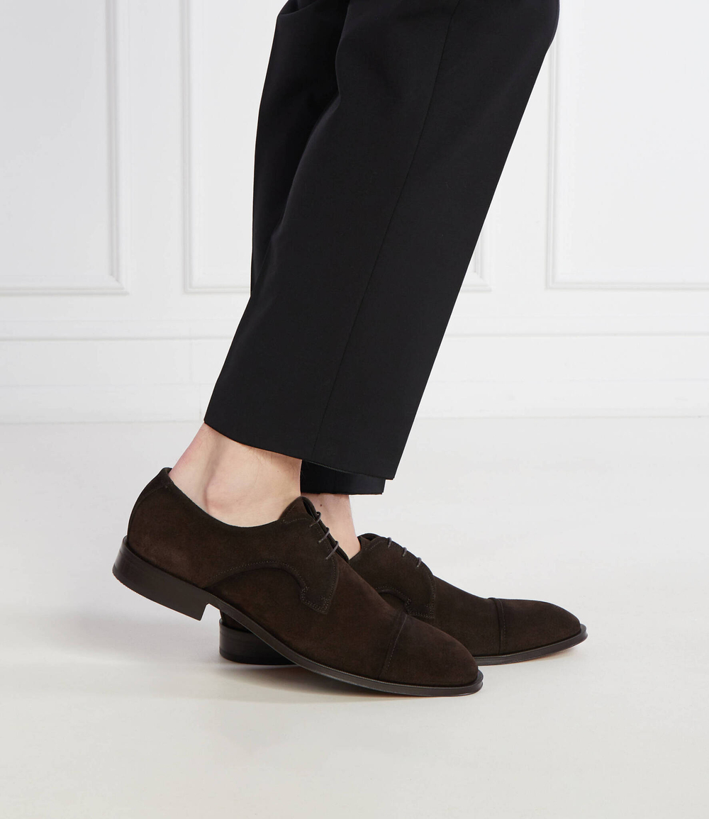 Кожаные дерби derrek_derb_sdctly BOSS BLACK - коричневый(50514947)