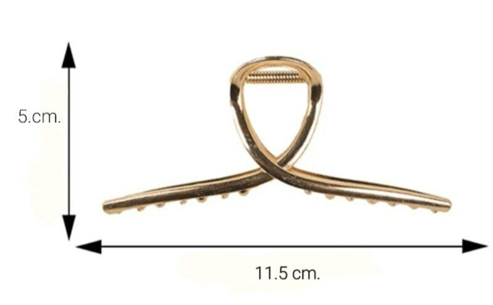Заколка краб для волос. Заколка подходит для длинных и густых волос Петля. Усиленная. Цвет золото