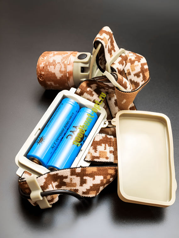 Тактический налобный фонарь YYC-OO2M-1 Камуфляж белый/теплый желтый цвет