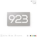Номер на дверь 923, табличка на дверь для офиса, квартиры, кабинета, аудитории, склада, серая 120х70 мм, Айдентика Технолоджи