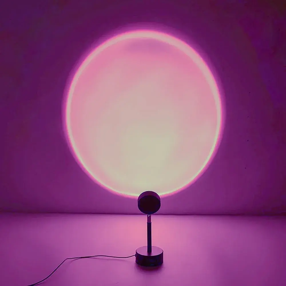 Лампа Закат с пультом, Sanset Lamp, RGB,16 Цветов, Атмосферный Ночник, Декоративный Светильник для Интерьера и Фото