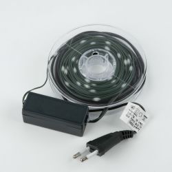 ULD-S1000-100-DGA WHITE IP20 DEW BAND Гирлянда светодиодная Полоса. 10м. 100 светодиодов. Белый свет. Провод зеленый. ТМ Uniel