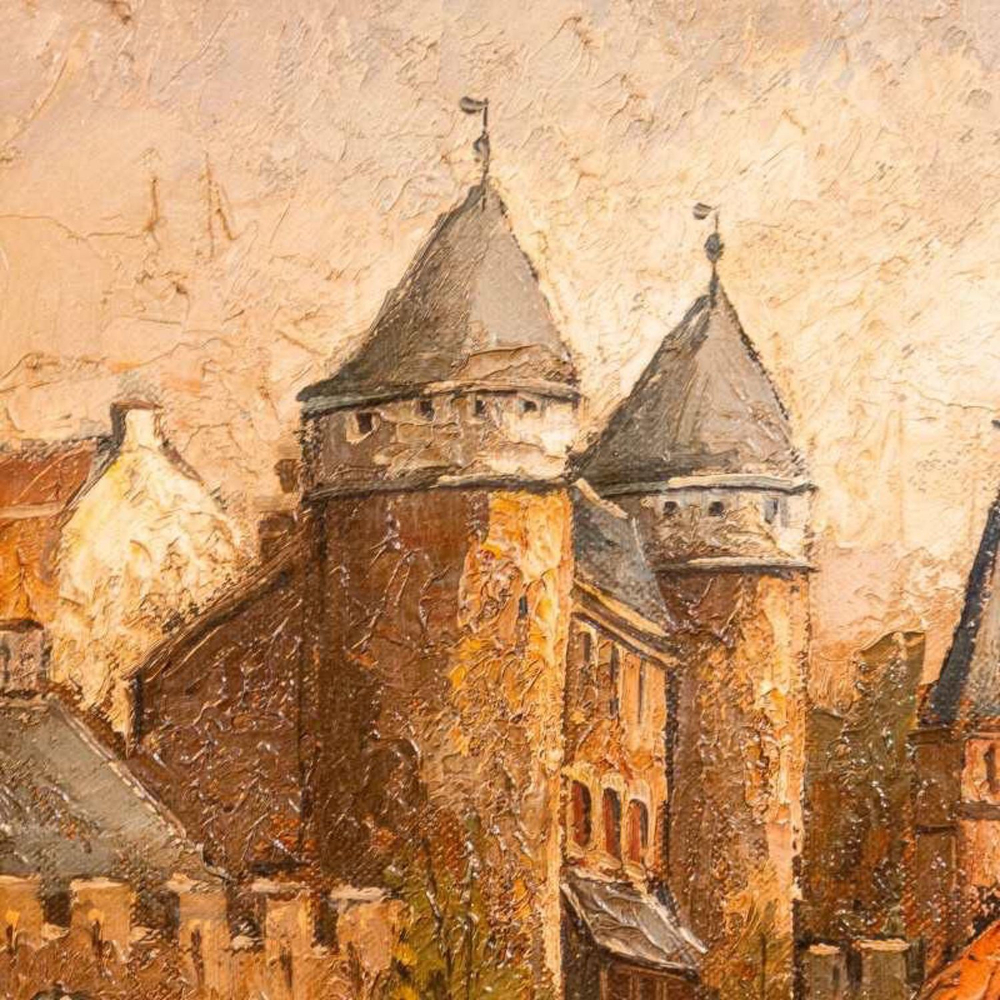 Винтаж: Картина «Городской Пейзаж»