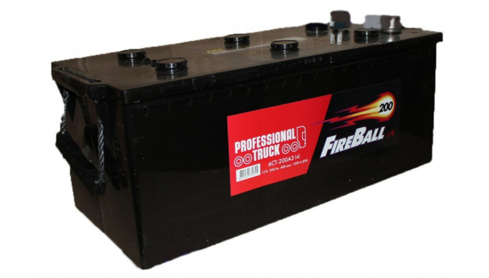 Аккумулятор 6СТ-200 А./ч., обр.п., R+, Fire Ball  NR (конус)